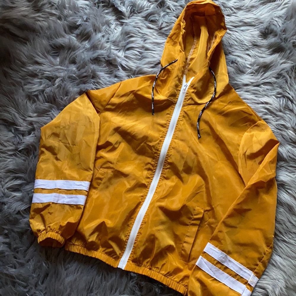 Orange windbreaker